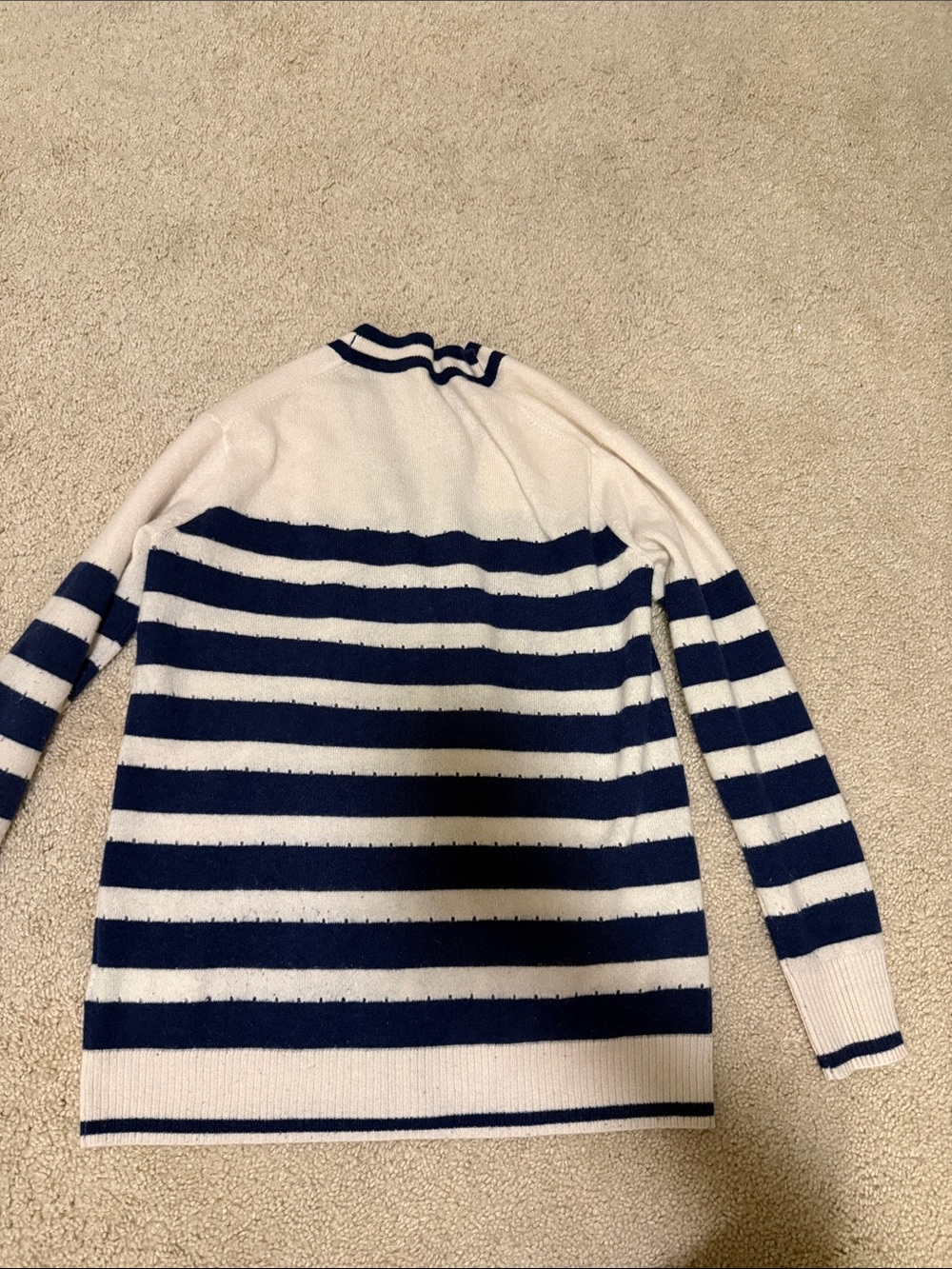 J. Crew Cashmere Cardigan Sweater In Sailor Stripe For Women Size XS - Picture 9 of 14